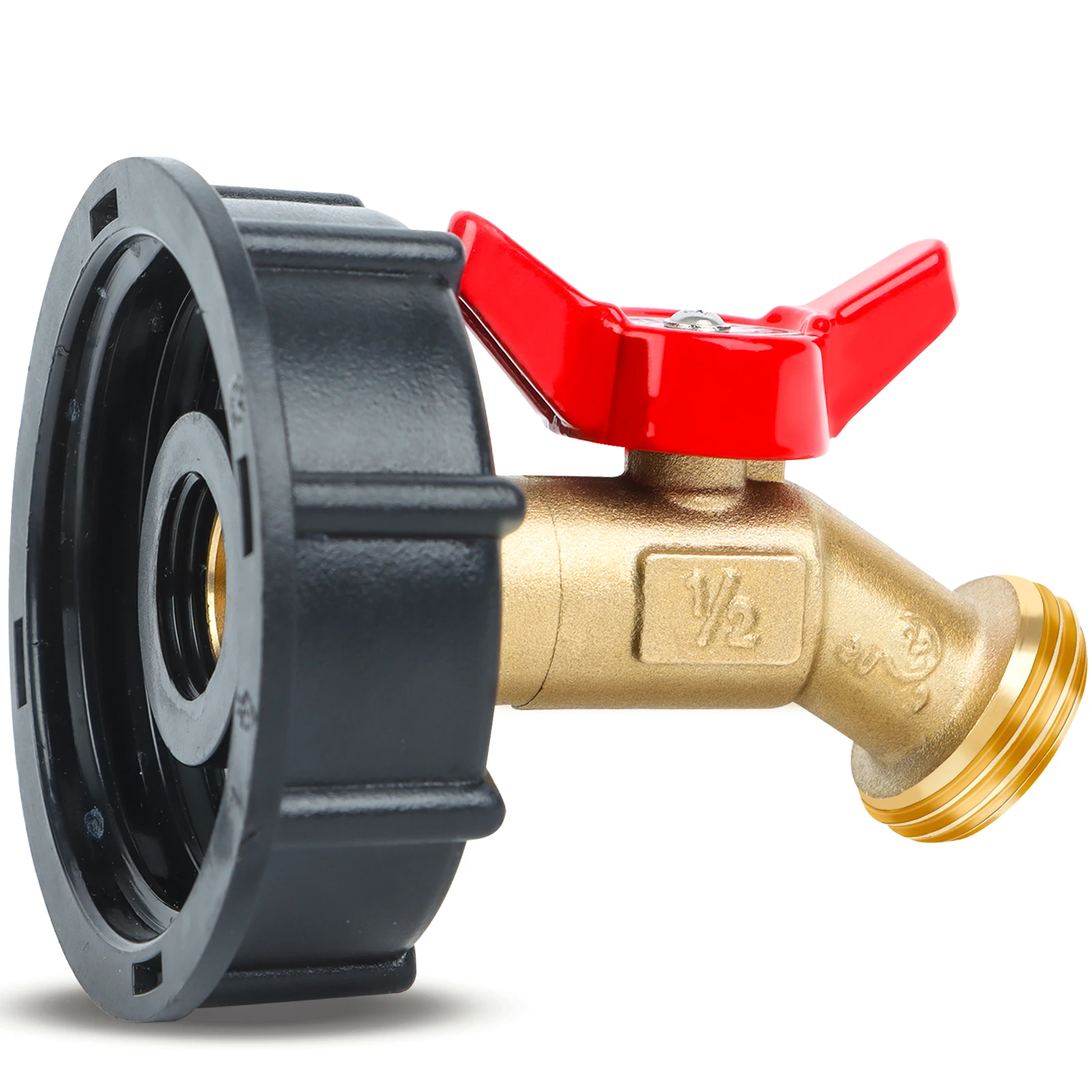 

275-330 Gallon IBC Tote Water Tank Adapter 2" Coarse Thread Lead Free Brass Hose
