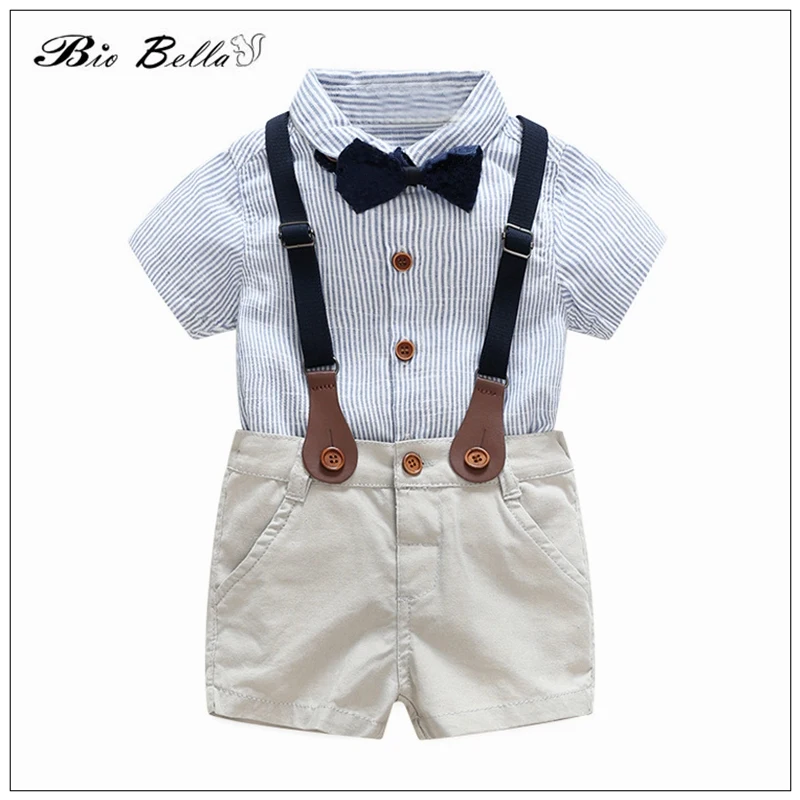 

Baby Boy 2023 Summer Clothes Set Gentleman Kids Boys Clothing Wedding Birthday For 1-7 Yrs Children Clothing 100% Cotton Outfits