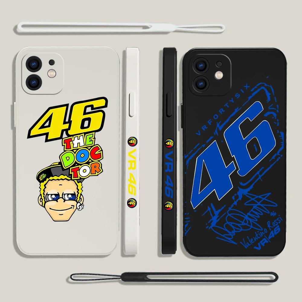 

Motorcycle V-Valentino R-Rossi 46 Phone Case For Samsung A53 A50 A52 A52S A51 A72 A71 A73 A81 A91 A32 A30 4G 5G with Hand Strap