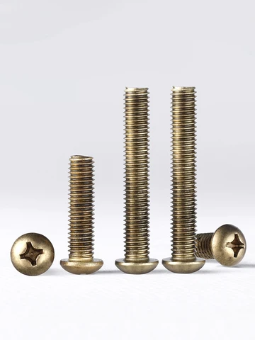 Латунные винты с круглой головкой M2 M2.5 M3 M4 M5 M6