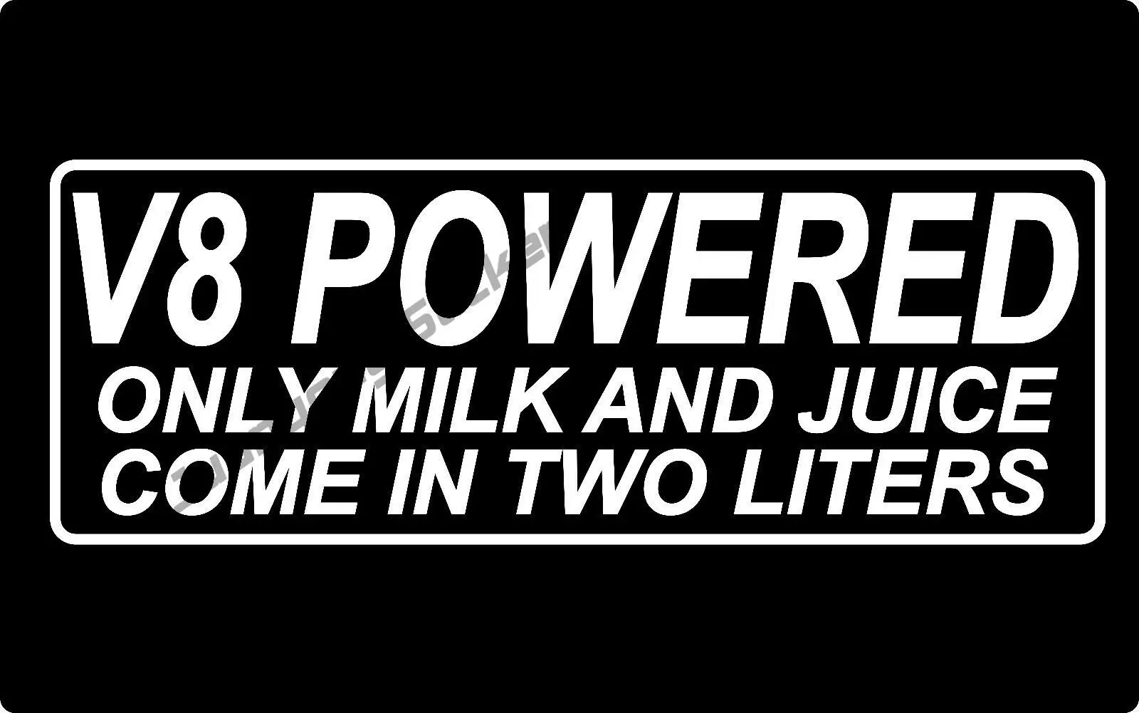 

V8 Powered Milk Juice Car Sticker Funny Race JDM Drift Decal SUV Fine Decal Decor Graphic Waterproof Scratch-Proof Exterior