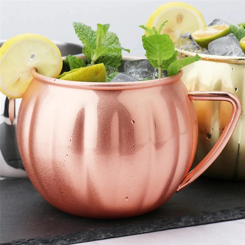

700ml Pumpkin Copper Mugs Metal Mug Cup Stainless Steel Beer Wine Coffee Cup