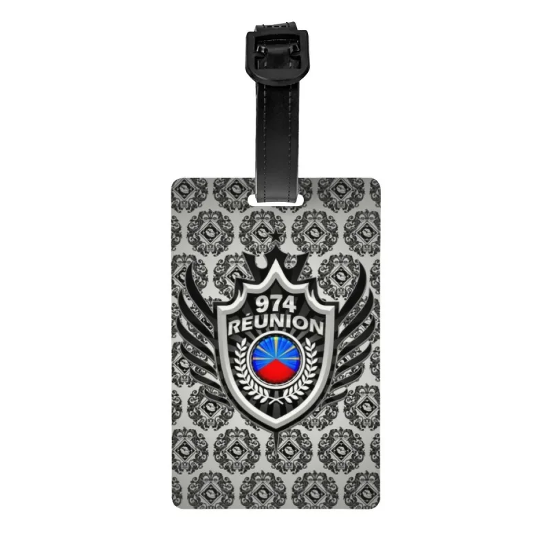 

Коллекция 974 года, герб оружия для чемоданов Reunion Island, милые бирки для пляжного багажа Margouillat, Обложка для личной безопасности, идентификационная этикетка