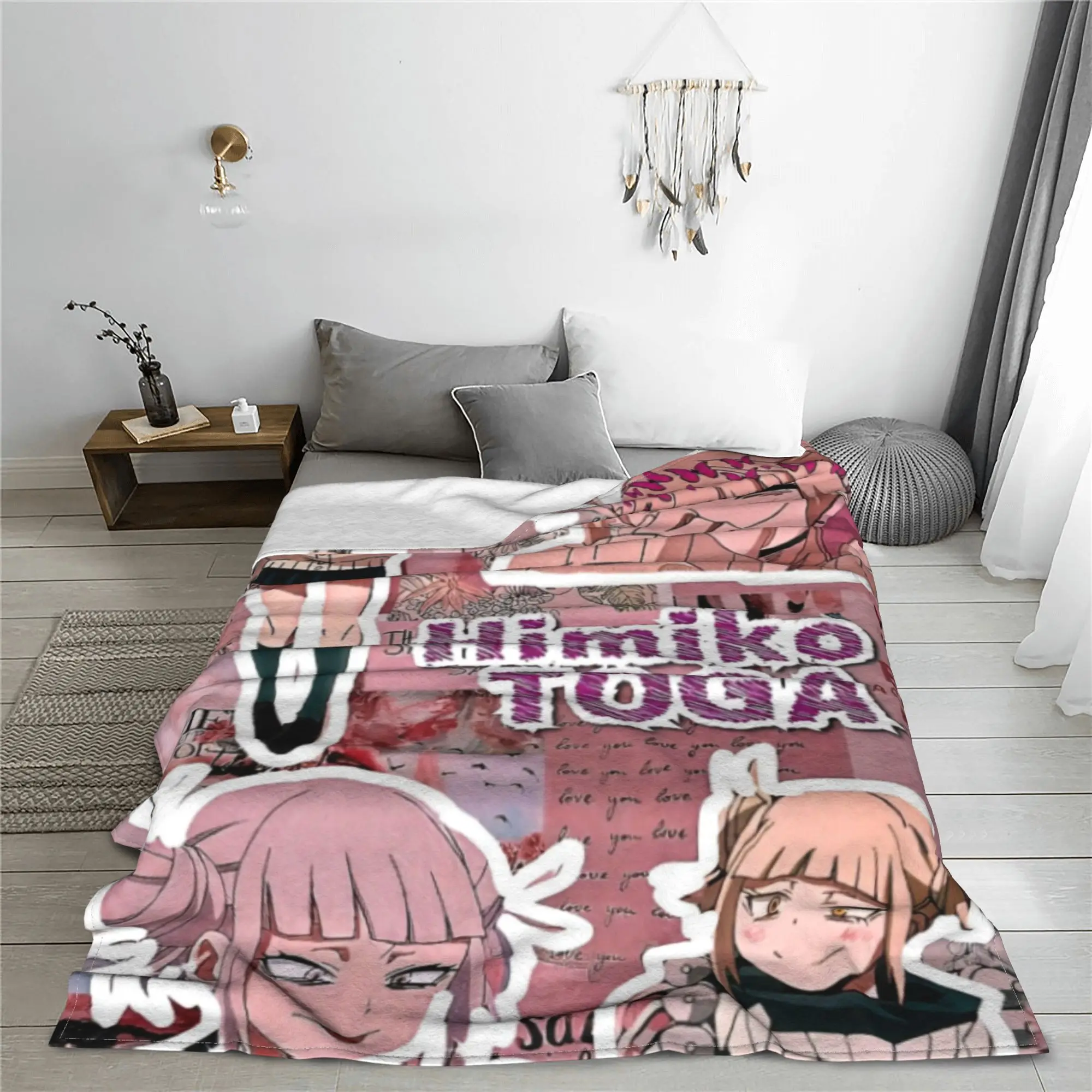 Одеяла My Hero Academia Himiko Toga бархатное теплое одеяло в стиле аниме манга для самолета