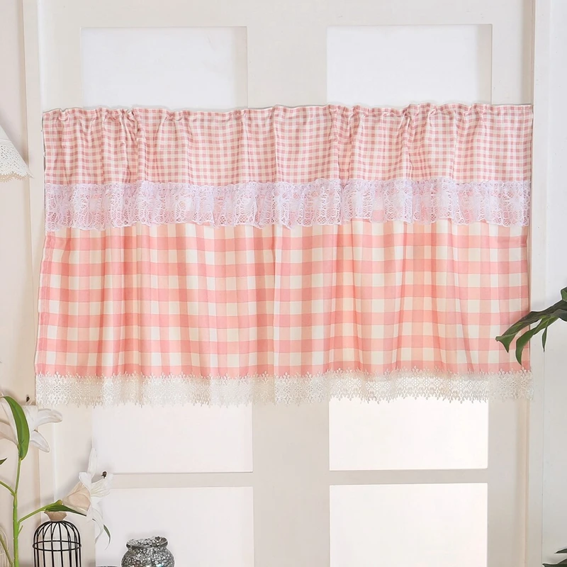 Короткие занавески с принтом винтажные полузанавески затемняющие оконные для