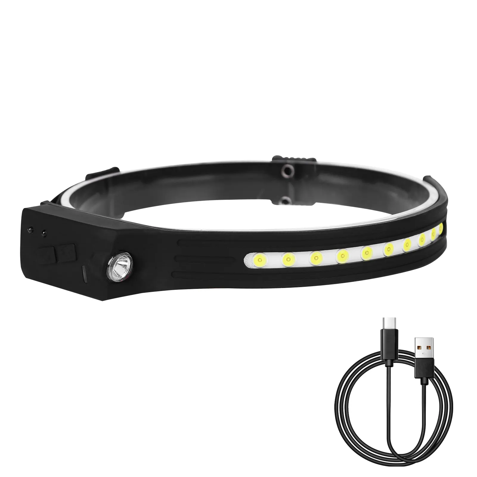 

Portable Powerful Outdoor Head Light ABS+LED Professional Hiking Lighting Flashlight Tool Accessory for Running