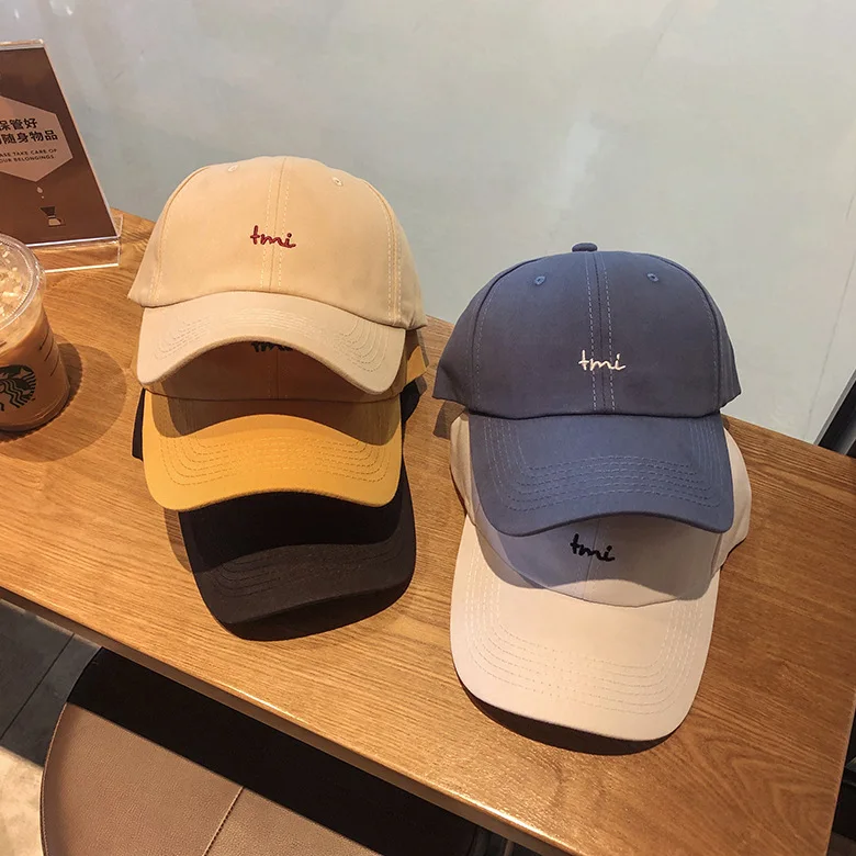 

Duck Tongue Hat Wholesale Female Summer Letter Embroidery baseball cap Male Sunscreen Sunshade Hat Korean Version Soft Top Solid