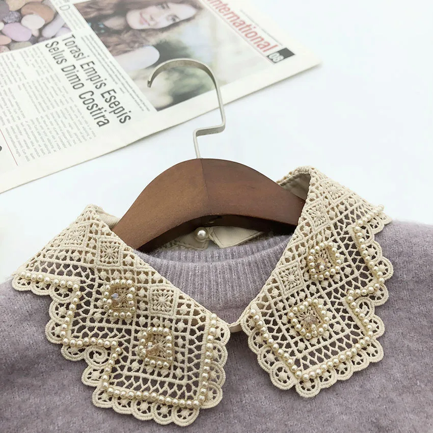 

Искусственный воротник в Корейском стиле для женщин, блузка для девушек, фоторубашка, съемный свитер, воротник, украшение