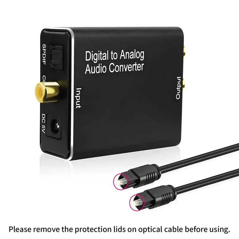Фото Цифро-аналоговый аудиоконвертер DT51 2x DAC, оптический SPDIF в L/R RCA, стереоадаптер 3,5 мм №2