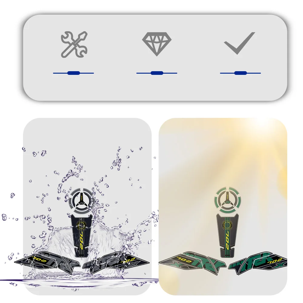 Мотоциклетные аксессуары 3D гелевая эпоксидная смола Набор наклеек коврик для