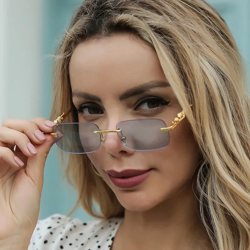 

2Pcs UV400 Retro Rimless Sunglasses For Unisex Steampunk Outdoor Cycling Sunglasses Punk Fashion Glasses Vintage Shades Gafas