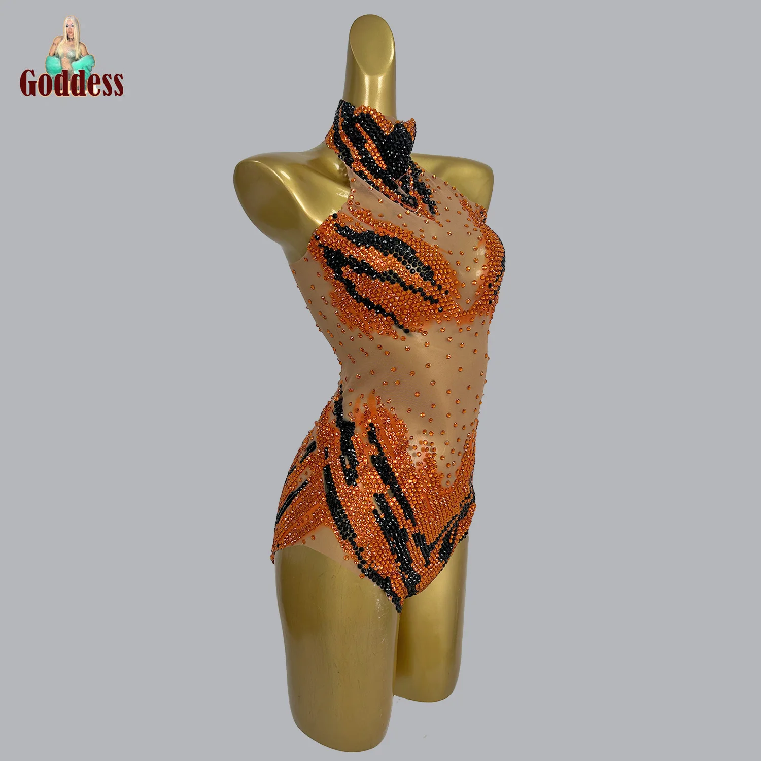 Блестящее женское трико клубный танцевальный напольный комбидресс Drag Queen для