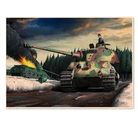 defeat enemy tanks vintage ww ii ger wehrmacht panzer weapon poster retro wall art decorative painting war military wall sticker