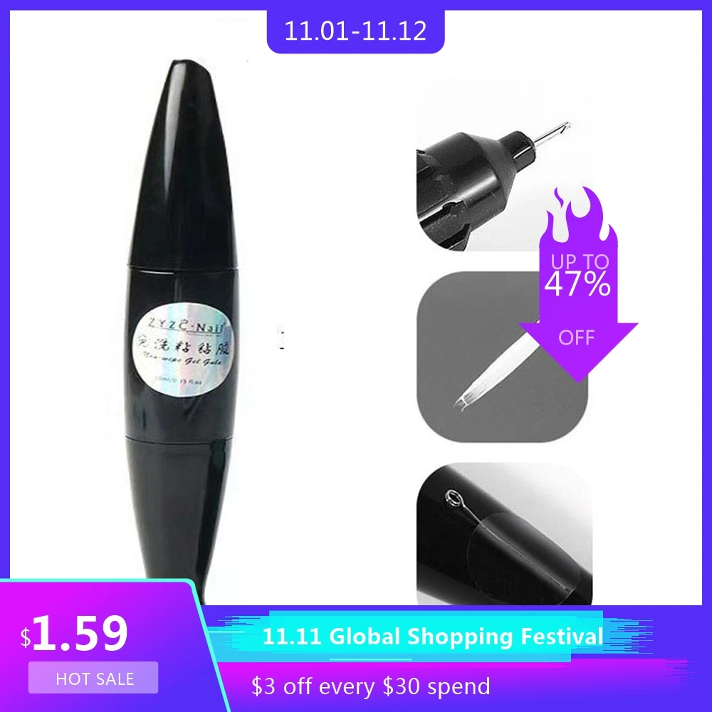 

Nail Rhinestones Glue 10ml Diamond Glue Gel For Rhinestones Decorations Strong Adhesive Tips Glue Foil Jewelry No Wipe Gel,Hy21