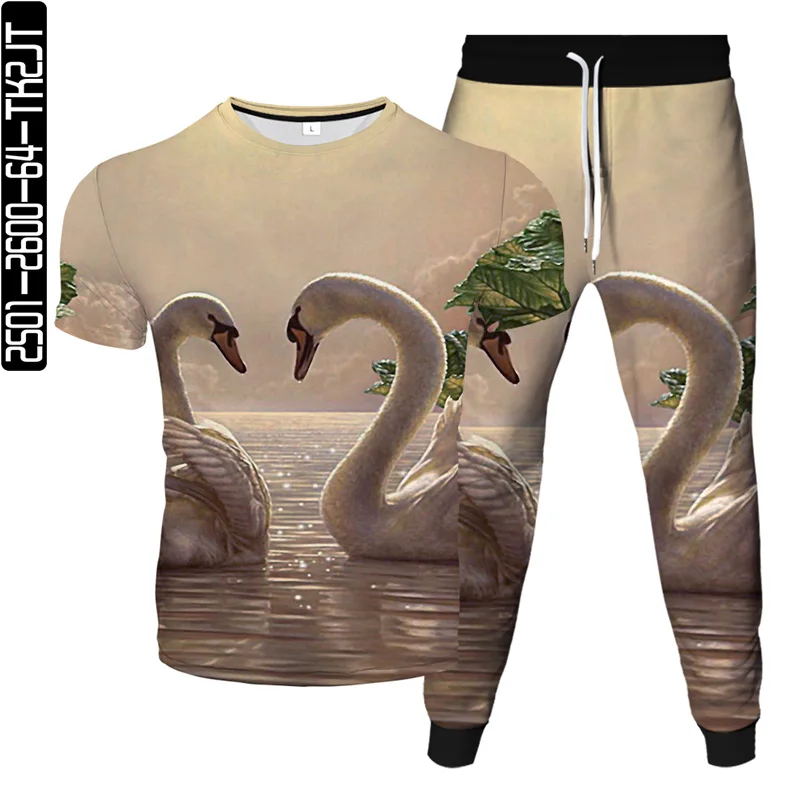 Мужская футболка и брюки комплект из 2 предметов летающая птица животное Орл