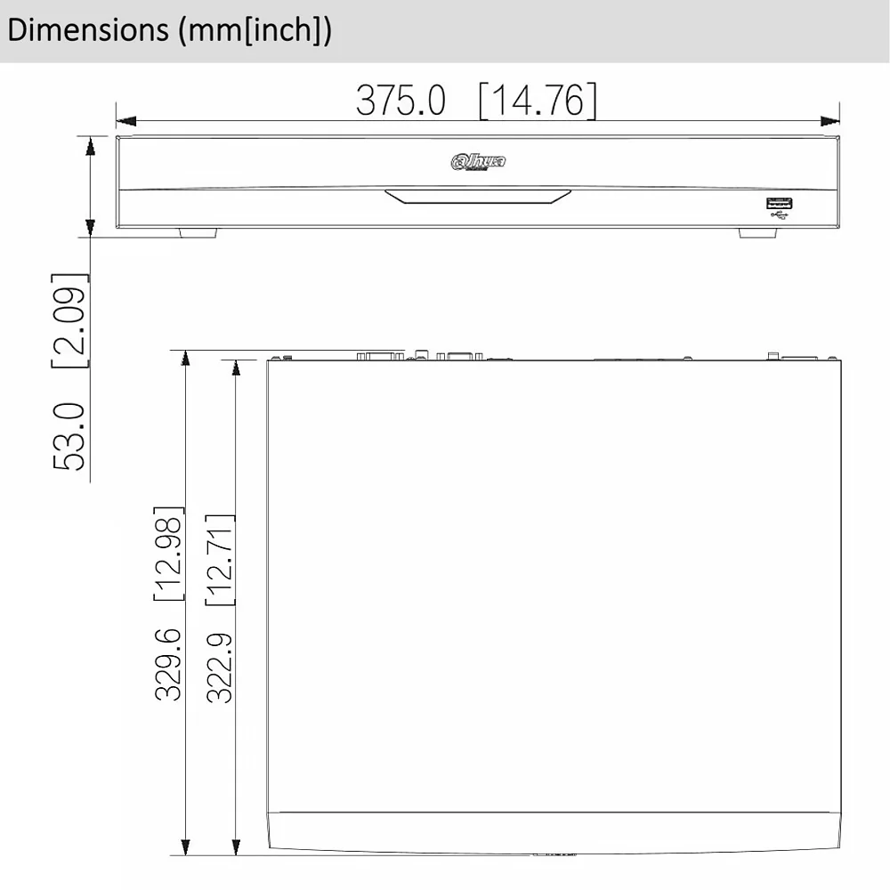 Оригинальный сетевой видеорегистратор Dahua NVR5208-8P-EI NVR5216-16P-E NVR5232-16P-E 8CH/16CH/32CH 8/16POE 2HDD