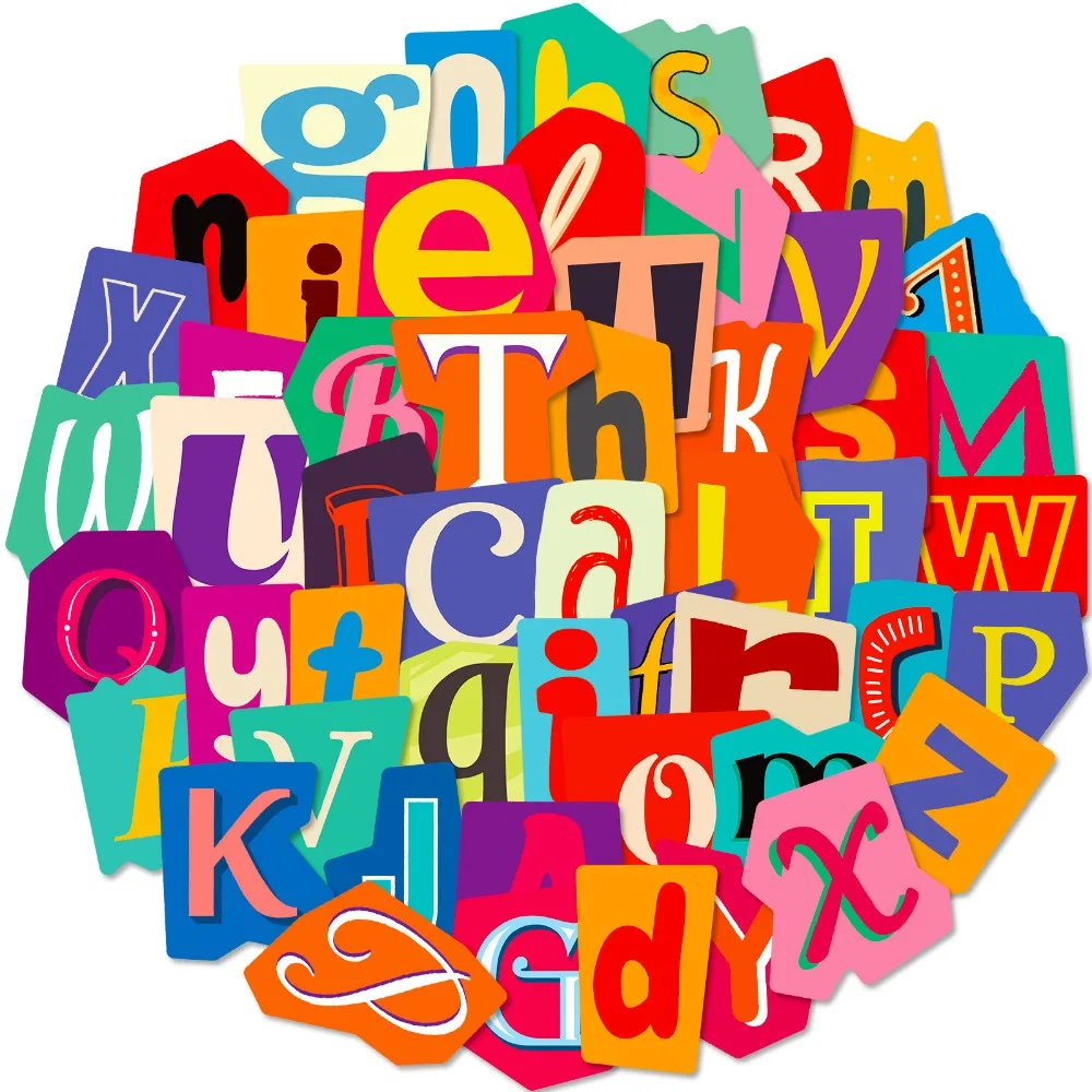 

50 шт., Детские Водонепроницаемые наклейки в виде букв алфавита