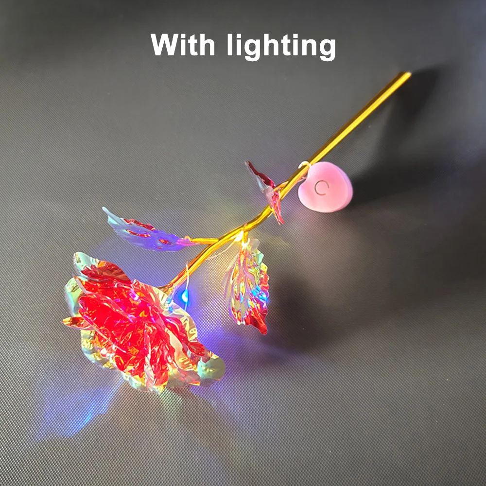 

Светодиодная роза из золотой фольги