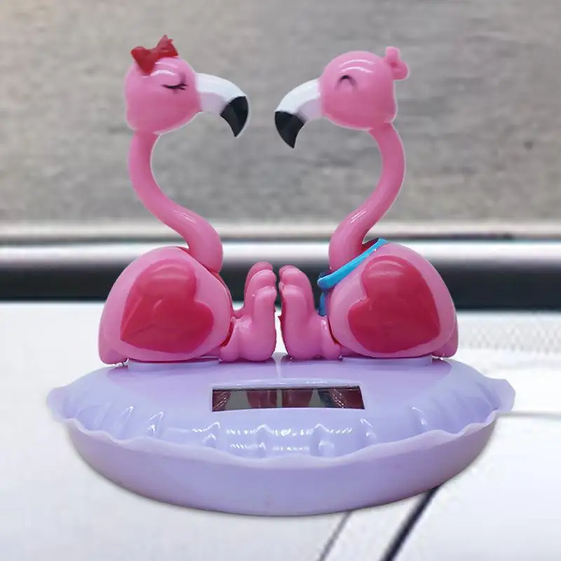 Солнечная батарея Танцующий Фламинго Приборная панель Пупс Игрушки автомобиля