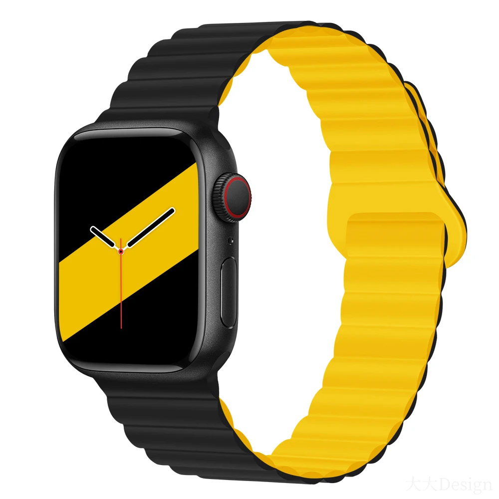 

Magnetic loop strap For Apple watch band 44mm 40mm 45mm 41mm ultra 49mm 42mm Silicone correa Bracelet iWatch series 5 4 SE 6 7 8