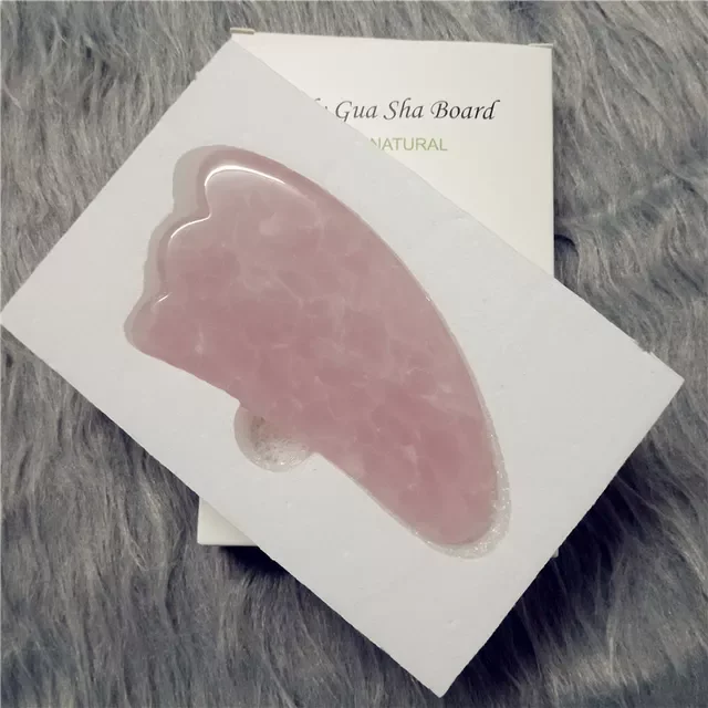 

Jade Gua Sha Scraper Board Massage Rose Quartz Jade Guasha Stone For Face Neck Skin Lifting Wrinkle Remover Beauty Care