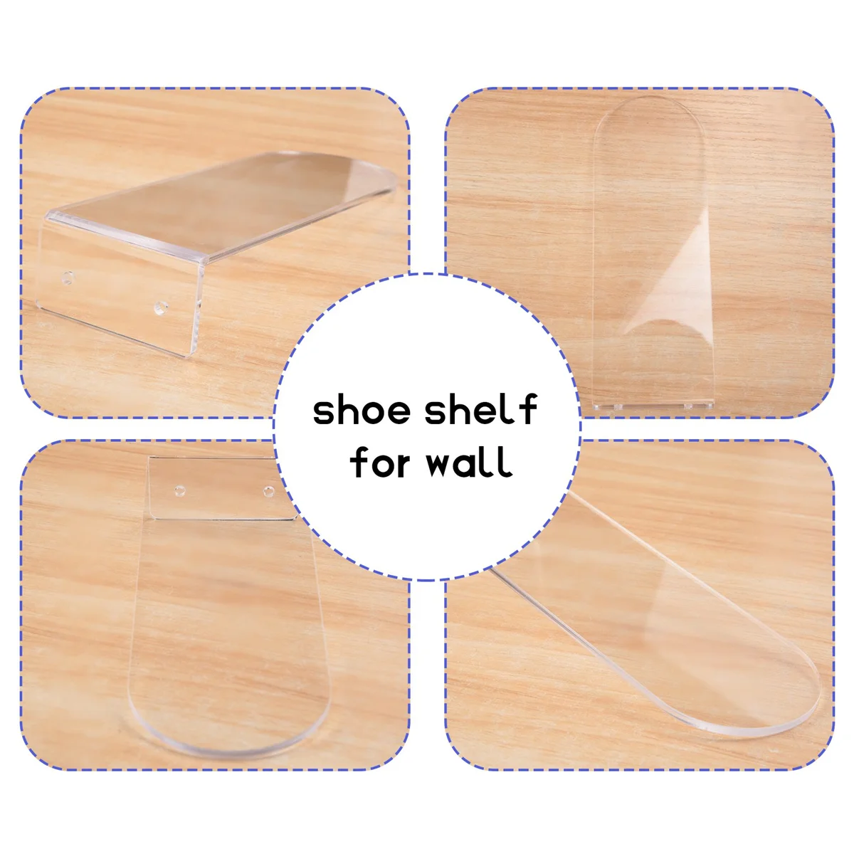 

Floating Shoe Display Stand - 6 Shoe Shelf for Wall - Sneaker Levitation Display Shoe Wall Shelf