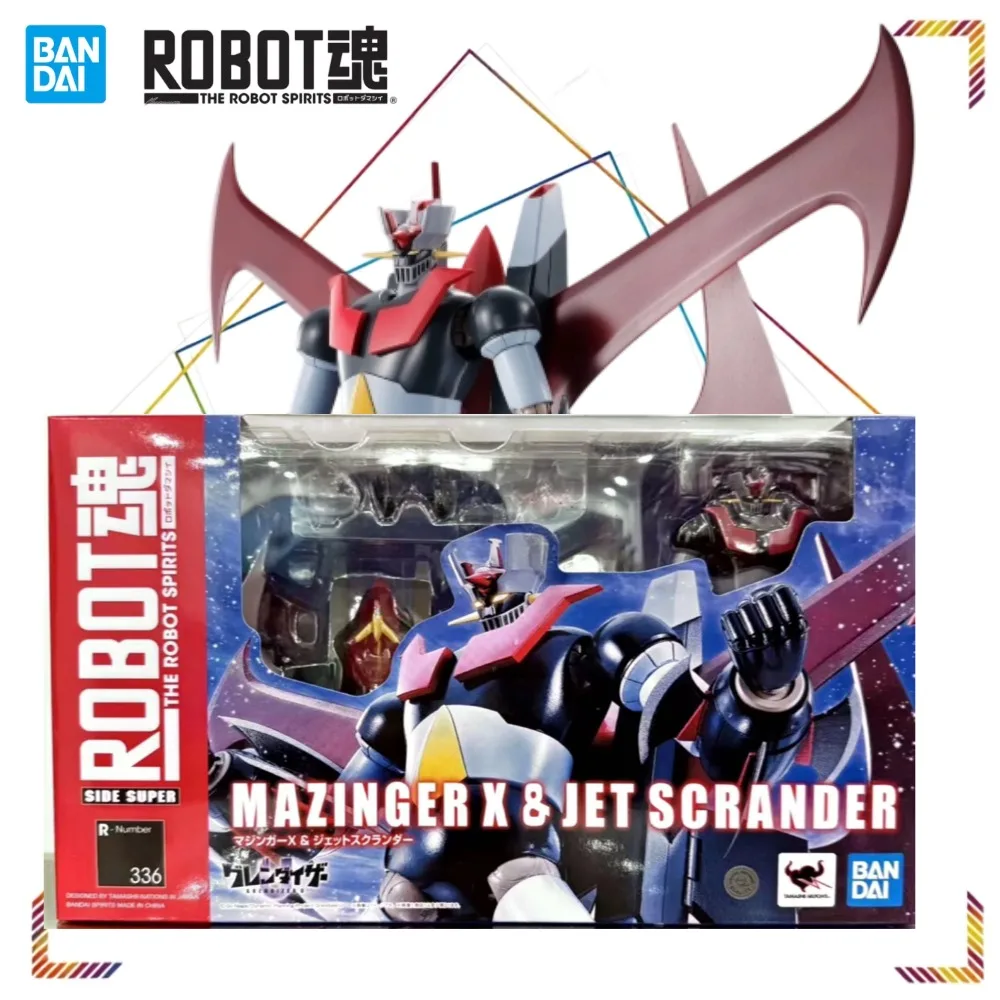 Фото Коллекционные фигурки BANDAI ROBOT Spirits: Мазингер X и Джет Скрандер X, Грендайзер U, готовая модель, подарок, игрушка №1