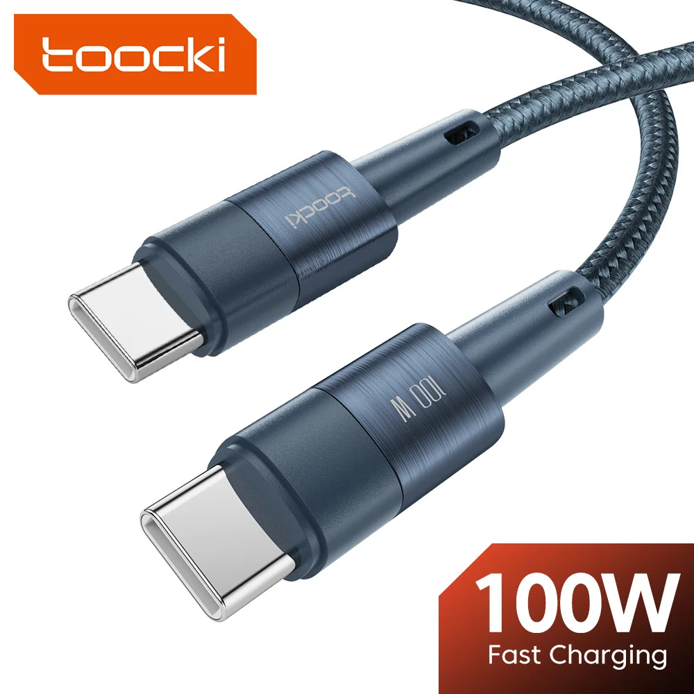 

Кабель зарядный Toocki с USB Type-C на USB C, 100 Вт, QC4.0