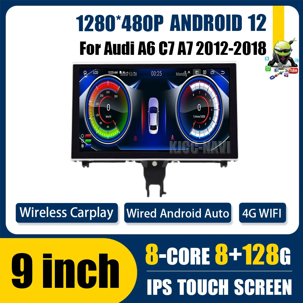 

Android 12 For Audi A6 C7 A7 2012-2018 Car Multimedia Player Auto Stereo Radio WIFI 4G Carplay BT IPS Touch Screen GPS Navi