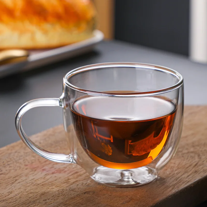 

Double Wall Glass Mug Resistant Tea Beer Mug Milk Lemon Juice Cup Drinkware Lover Coffee Cups Mug Gift
