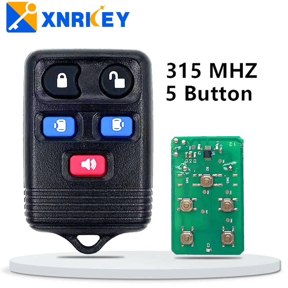 

XNRKEY 5 Button Car Remote Key 315Mhz for Ford Expedition Lincoln Navigator 2004-2011 Keyless Fob Key FCC: CWTWB1U511