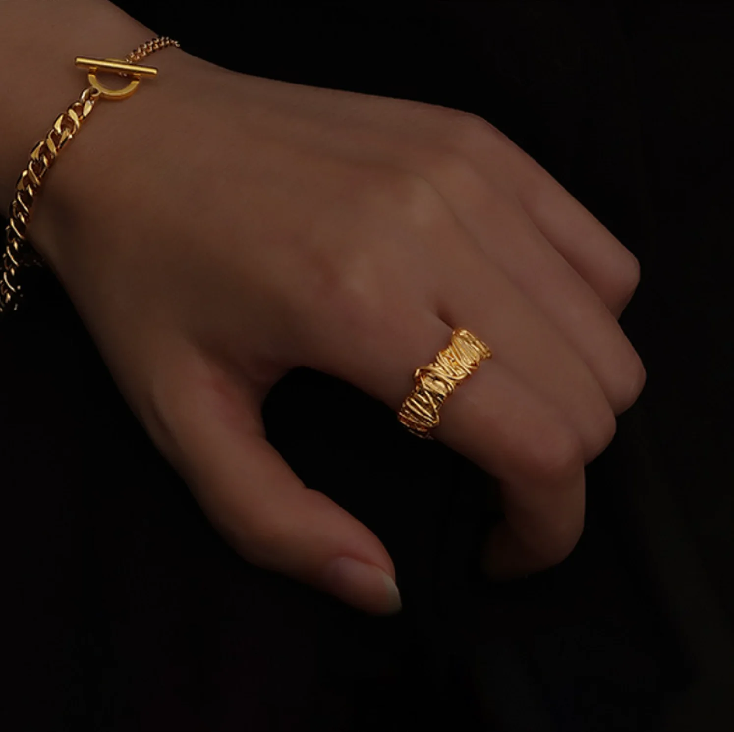 

2022 new trend Simple copper plated Vintage opening adjustable rings for women fashion jewelry (5pcs of free shipping)