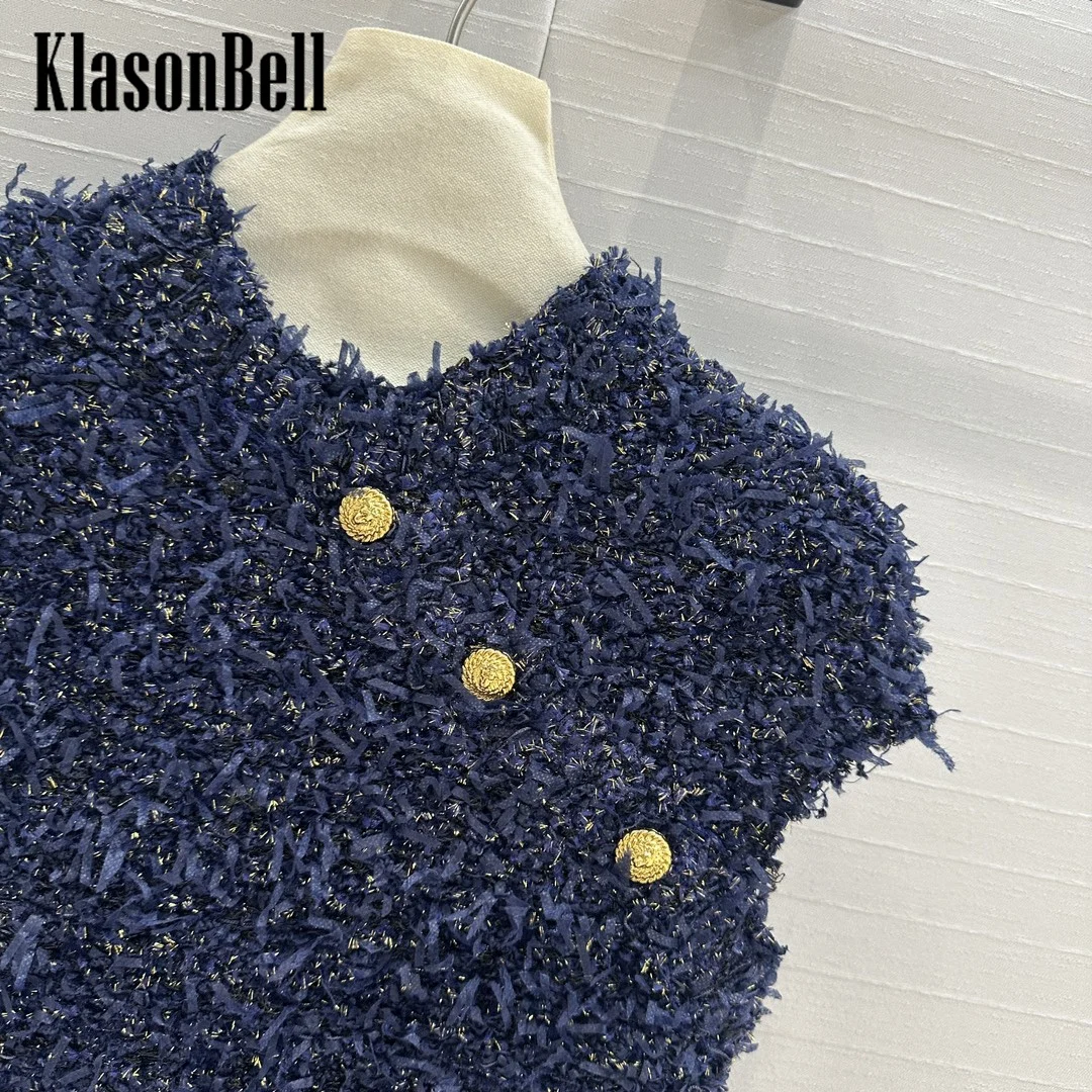 11.28 KlasonBell Шикарное элегантное яркое шелковое трикотажное платье с золотыми