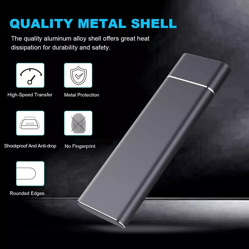 

Moblie Hard Drive Portable USB 3.1 8TB SSD External High Speed Hard Disk for Desktop Mobile Laptop Computer Storage Memory Stic