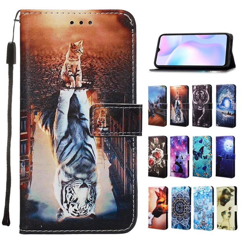Чехол-книжка для Xiaomi Redmi 9A кожаный с магнитной застежкой | Мобильные телефоны и