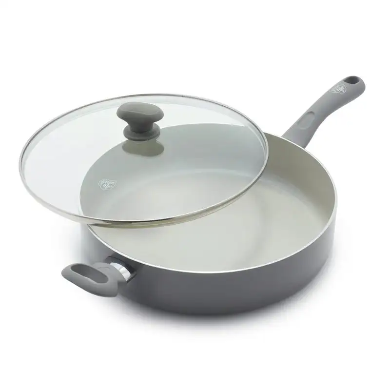 

2023 New Ceramic Nonstick Gray 5 Quart Saute Pan Non-stick Pan Frying Steak Pancake Cookware Pans Kitchen Accessories