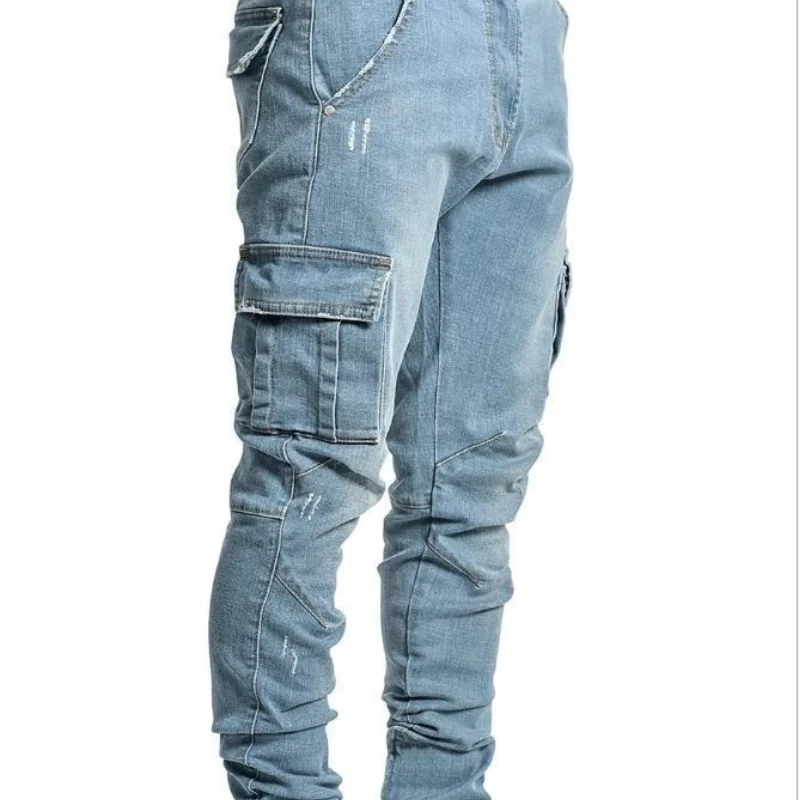 Y2K Men's Fashion Jeans Tight Denim Pants Straight Baggy Men's Cargo pants Hip Hop Street Fashion Skateboard Men's Pants