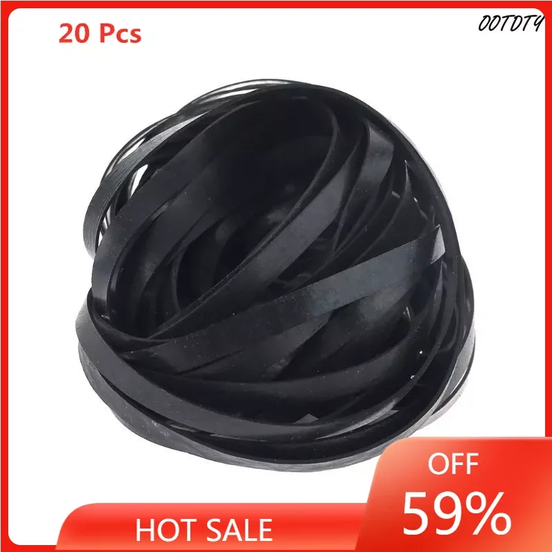 

20Pcs/bag Universal 110-145mm Assorted Mix Cassette Tape Machine Belt Pulley Drive Flat Belts for Recorder DVD Repair Parts