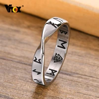 vnox viking rings for men 4mm twisted mobius finger band with viking runes nordic norse almut jewelry