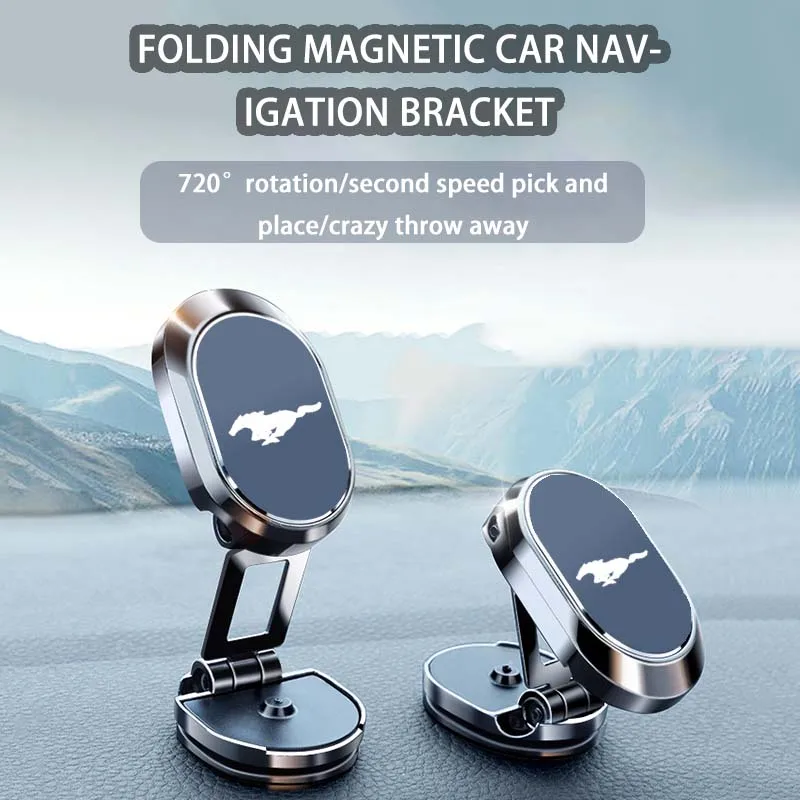 

Metal Magnetic Car Mobile Phone Holder Folding Magnet Cell Phone Stand Car For Ford mustang GT 2020 2019 2018 2017 2016