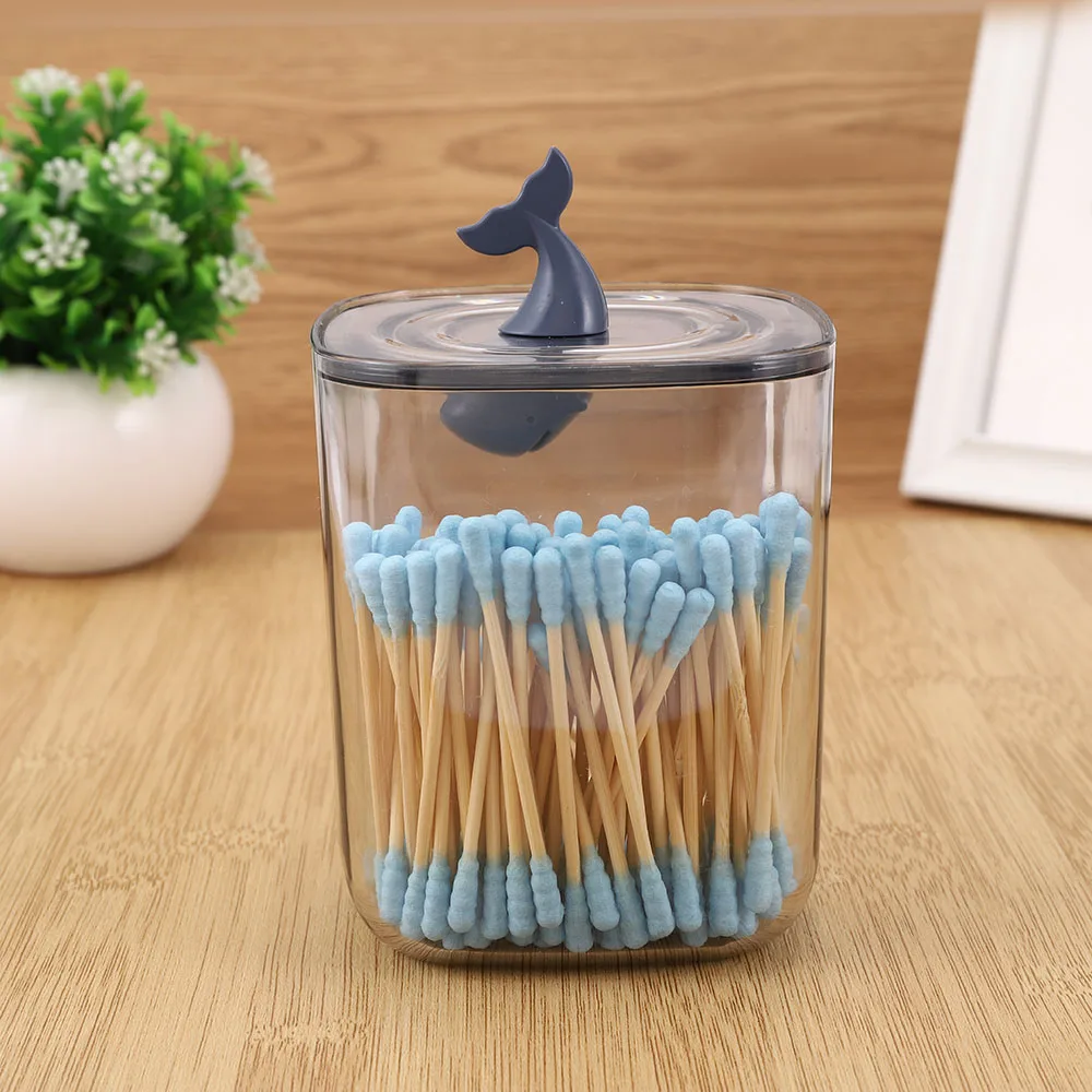 

1Pcs Whale Acrylic Transparent Cotton Swabs Storage Holder Box Makeup Cotton Pad Beauty Cosmetic Tools Jewelry Organizer Case