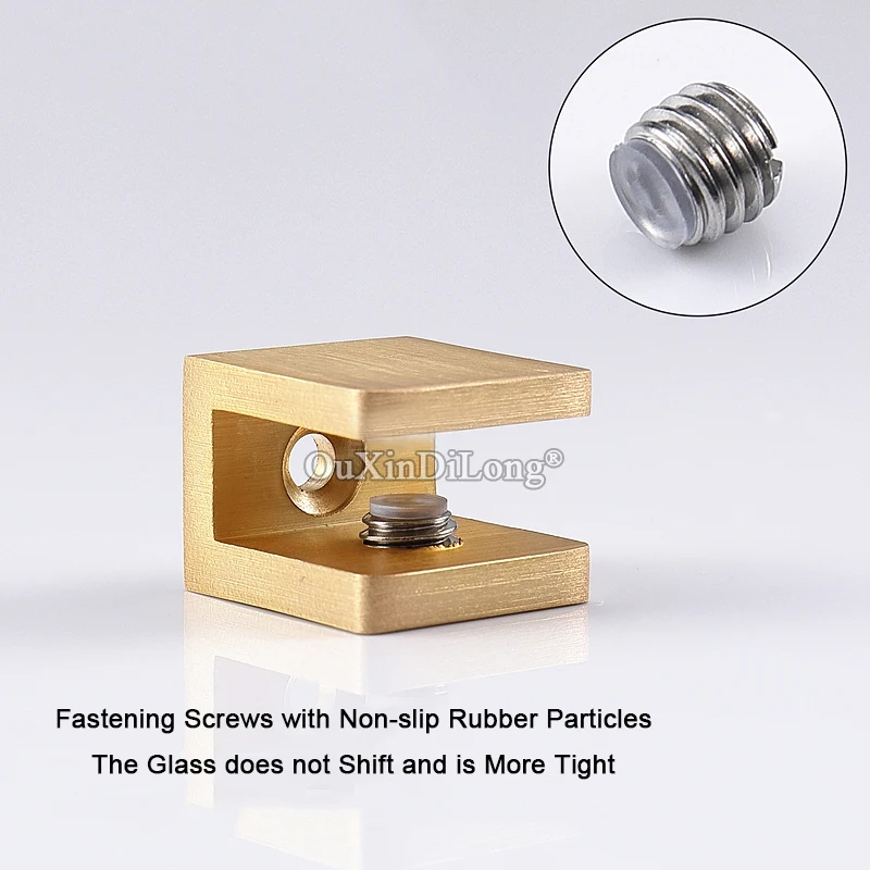 

Зажимы для стекла OuXinDiLong, латунь, матовое золото, 6 шт.