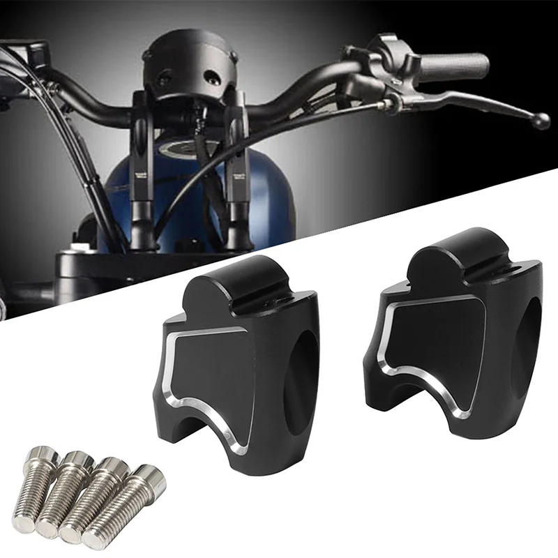 

2pcs Motorcycle Handlebar Riser Mounting Clamps For Honda CMX500 Rebel500 CMX300 CMX 300 500 1100 High Lifter Risers Accessories
