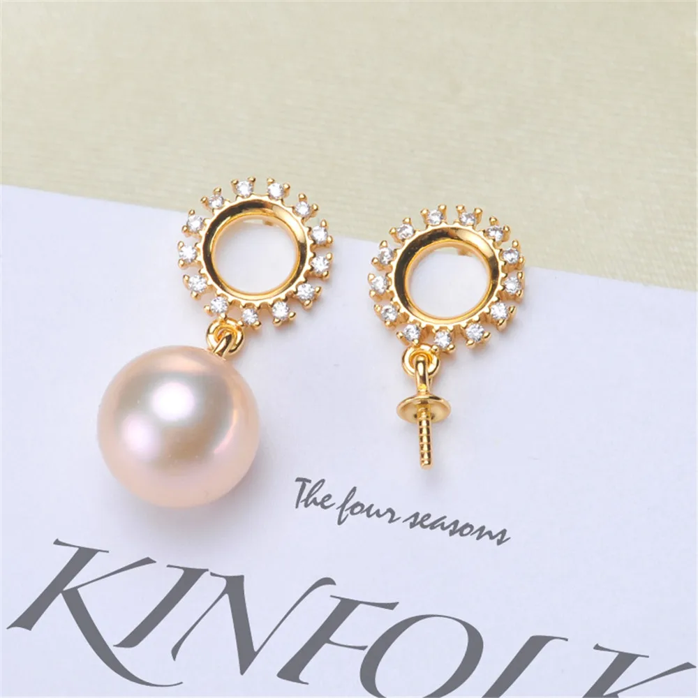 

S925 Sterling Silver Earring Hooks Accessories Gold Silver Ear Studs Ear Hooks Wire For Pearl Earrings Jewelry Making Findings