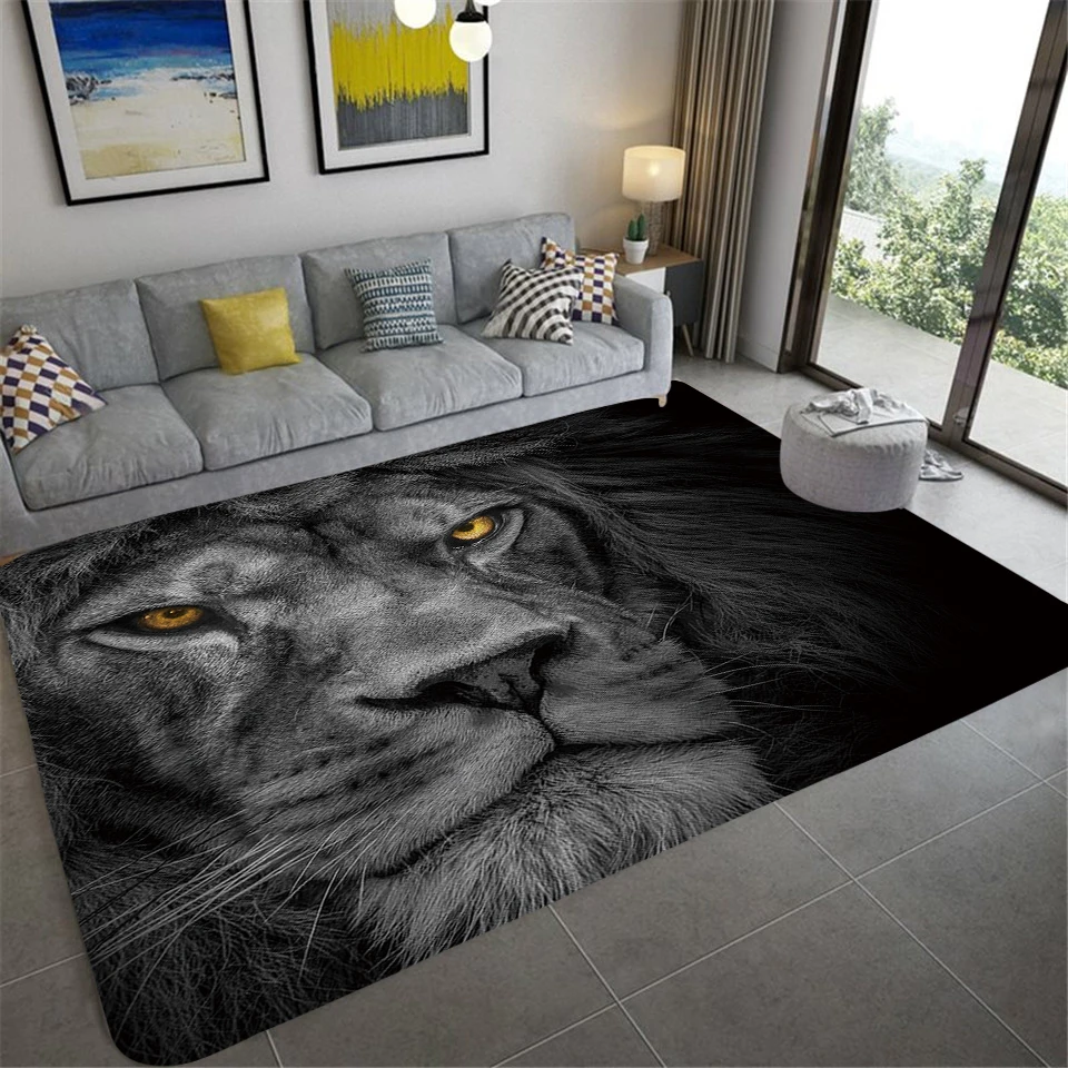 Яростное животное ковер с принтом в виде слона для гостиной