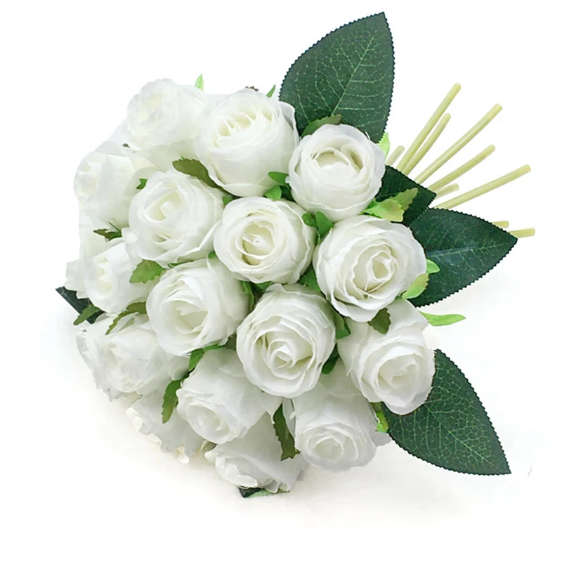 18 шт. искусственные розы для свадебного букета подружки невесты |