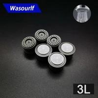 wasourlf 6 pieces 3l water saving faucet aerator core m24 male m22 female thread tap device rain bubbler bath accessories part