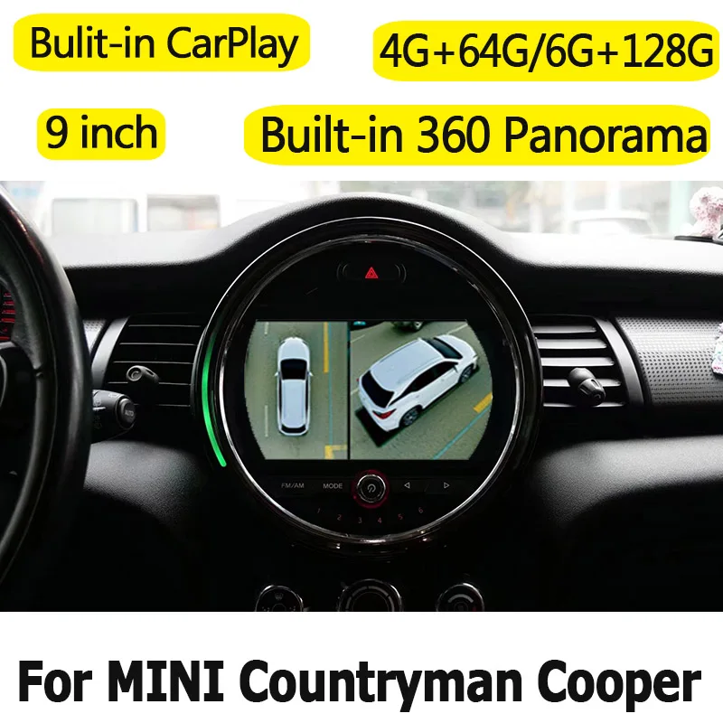 

Система Android, 9 дюймов, CarPlay, встроенная модель 360, вид с птицы, для MINI Cooper R56 R60, автомобильное радио, GPS-навигация, мультимедийная стереосистема,...