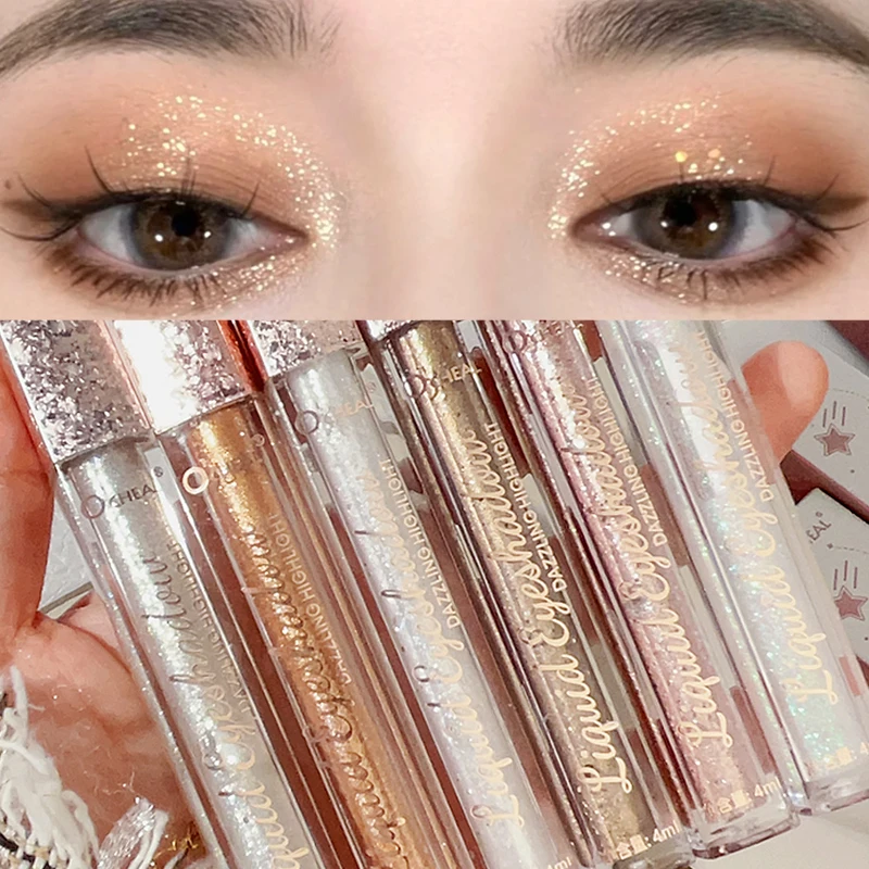 

6 Colors Diamond Glitter Liquid Eyeshadow Pearlescent Sequins Lying Silkworm Eye Shadow Stick Eyes Beauty Party Makeup Cosmetics