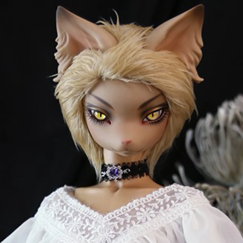 

Bjd Кукла SD кукла 4-точечная Мужская мертвой Мина Оскар голова кошки животное шарнирная Подвижная кукла